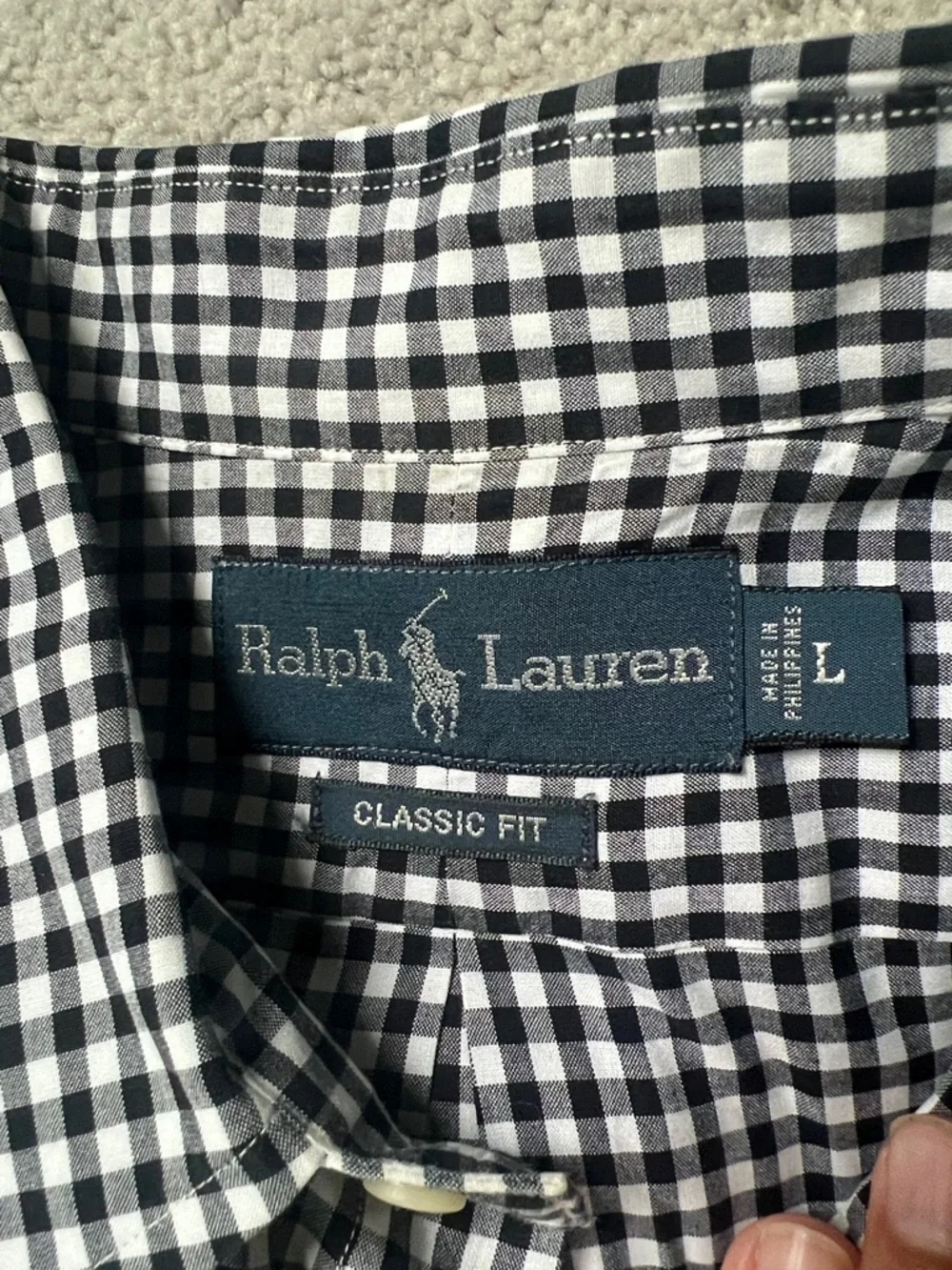 Polo by Ralph Lauren Black & White Gingham Button-Down Shirt
